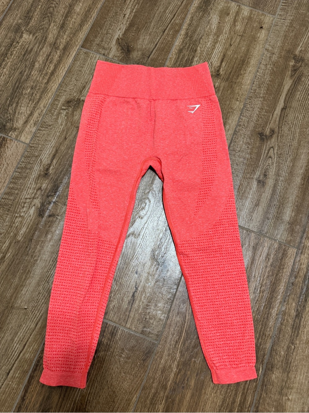 Gymshark Womens New Coral-Red Seamless Leggings